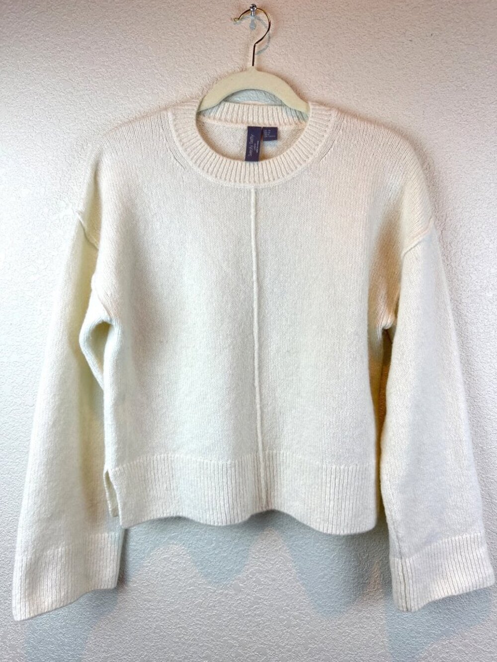 Sweaty Betty Cream Knit Sweater XS Wool Alpaca Blend Cozy Minimalist - Picture 3 of 13